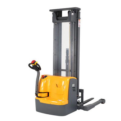 Powered Forklift Full Electric Walkie Stacker 3300 lbs Cap. 177"Lifting A-3029