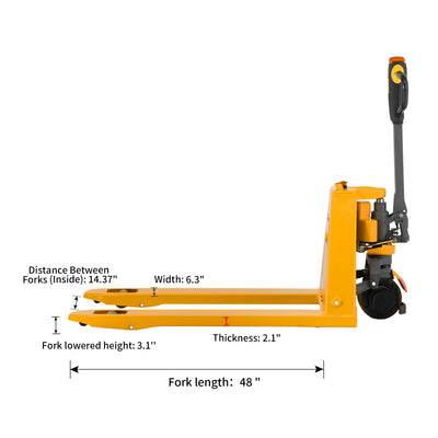 Lithium Full Electric Pallet Jack Lithium Power Pallet Jack 3300lbs Hydraulic Pallet Truck