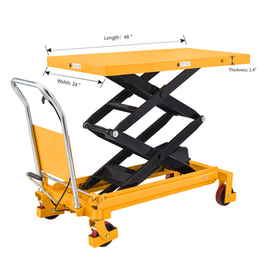 Double Scissors Lift Table 1760lbs. 59" lifting height