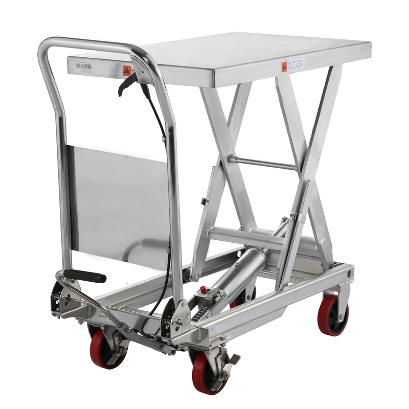 Single Scissor Lift Table  1100lb.  35.4" lifting height - Stainless (6814959009960)