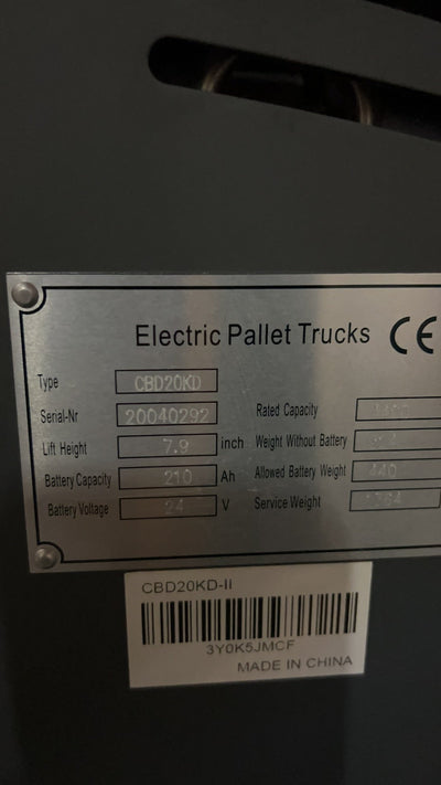 Used Electric Walkie Pallet Jack 4400lbs 48" x27"