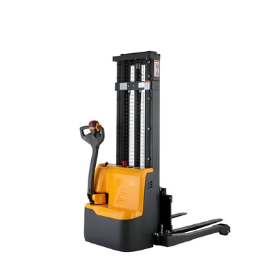 Apollolift Powered Forklift Full Electric Walkie Stacker 3300lbs Cap. Straddle Legs. 98" lifting A-3022