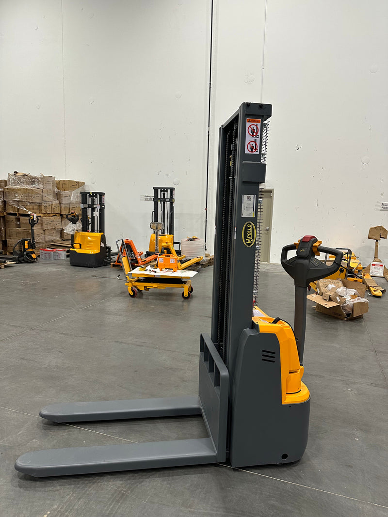 Used Full Electric Walkie Stacker 3300lbs Cap. Fixed Legs.118"