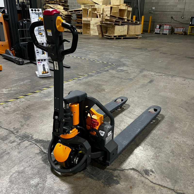 Used Lithium Battery 3300Lbs Full Electric Pallet Jack Electric Forklift 48" x27"