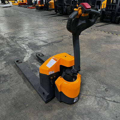 Used Full Electric Pallet Jack With Emergency Key Switch 3300lbs Cap. 48" x27"